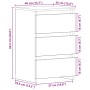 Cabecera de Noche Negro Roble 40x35x62,5 cm Madera Elaborada de , Mesitas de noche - Ref: Foro24-862613, Precio: 73,45 €, Des...