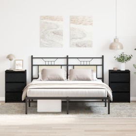 Mesas de Noche 2 pcs Negro Roble 40x35x62,5 cm Madera Ing. de , Mesitas de noche - Ref: Foro24-862614, Precio: 131,88 €, Desc...