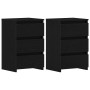 Mesas de Noche 2 pcs Negro Roble 40x35x62,5 cm Madera Ing. de , Mesitas de noche - Ref: Foro24-862614, Precio: 131,88 €, Desc...