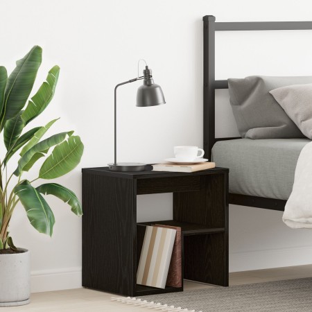 Mesita de Noche Roble Negro 40x30x40 cm Madera Ingenierizada de , Mesitas de noche - Ref: Foro24-862615, Precio: 36,15 €, Des...