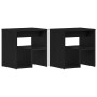 Cajones de Noche 2 pcs Negro Roble 40x30x40 cm Madera de , Mesitas de noche - Ref: Foro24-862616, Precio: 54,84 €, Descuento:...