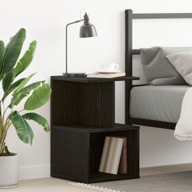 Mesita de Noche Negra de Roble 35x35x55 cm de Madera de , Mesitas de noche - Ref: Foro24-862617, Precio: 43,12 €, Descuento: %