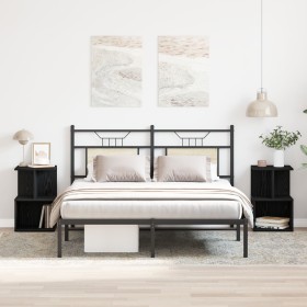 Mesitas de noche 2 pcs Negro Roble 35x35x55 cm Madera Compuesta de , Mesitas de noche - Ref: Foro24-862618, Precio: 69,01 €, ...
