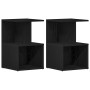 Mesitas de noche 2 pcs Negro Roble 35x35x55 cm Madera Compuesta de , Mesitas de noche - Ref: Foro24-862618, Precio: 69,01 €, ...
