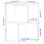 Mesitas de noche 2 pcs Negro Roble 35x35x55 cm Madera Compuesta de , Mesitas de noche - Ref: Foro24-862618, Precio: 69,01 €, ...