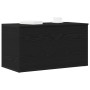 Cajón de almacenamiento Negro Roble 84x42x46 cm Madera de , Baúles de almacenamiento - Ref: Foro24-862633, Precio: 79,70 €, D...