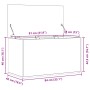 Cajón de almacenamiento Negro Roble 84x42x46 cm Madera de , Baúles de almacenamiento - Ref: Foro24-862633, Precio: 79,70 €, D...
