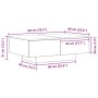 Mesa de café Negra de Roble 90x60x31 cm de Madera de , Mesas de centro - Ref: Foro24-862634, Precio: 121,92 €, Descuento: -5%%