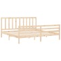 Estructura de cama con cabecero madera maciza 200x200 cm de vidaXL, Camas y somieres - Ref: Foro24-3193876, Precio: 139,26 €,...