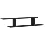 Estante de TV de pared de madera de roble negra 125x18x23 cm, hecho de madera de calidad de , Estantes y estanterías - Ref: F...