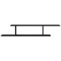 Estante de TV de pared de madera de roble negra 125x18x23 cm, hecho de madera de calidad de , Estantes y estanterías - Ref: F...
