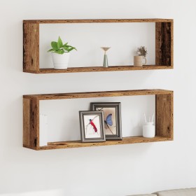 Estantes de pared 2 pcs Madera reciclada 80x15x26 cm de , Estantes y estanterías - Ref: Foro24-862639, Precio: 36,70 €, Descu...