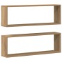 Estanterías de pared 2 piezas Roble Artisan 80x15x26 cm Madera de , Estantes y estanterías - Ref: Foro24-862641, Precio: 33,4...