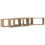 Estante de pared Set de 4 Roble artesanal Madera 80 x 15 x 26 cm de , Estantes y estanterías - Ref: Foro24-862642, Precio: 56...