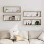 Estante de pared Set de 4 Roble artesanal Madera 80 x 15 x 26 cm de , Estantes y estanterías - Ref: Foro24-862642, Precio: 56...