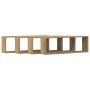 Estante de pared Set de 4 Roble artesanal Madera 80 x 15 x 26 cm de , Estantes y estanterías - Ref: Foro24-862642, Precio: 56...
