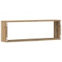 Estante de pared Set de 4 Roble artesanal Madera 80 x 15 x 26 cm de , Estantes y estanterías - Ref: Foro24-862642, Precio: 56...
