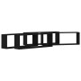 Estantes de pared 4 pcs Negro Roble 80x15x26 cm Madera hecha de , Estantes y estanterías - Ref: Foro24-862644, Precio: 57,72 ...