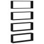 Estantes de pared 4 pcs Negro Roble 80x15x26 cm Madera hecha de , Estantes y estanterías - Ref: Foro24-862644, Precio: 57,72 ...