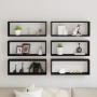 Estanterías 6 piezas Roble Negro 60x15x23 cm Madera de Ingeniería de , Estantes y estanterías - Ref: Foro24-862647, Precio: 6...