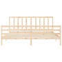 Estructura de cama con cabecero madera maciza 200x200 cm de vidaXL, Camas y somieres - Ref: Foro24-3193876, Precio: 139,26 €,...
