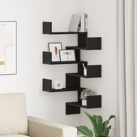 Estantes 2 piezas Negro Roble 40x40x49,5 cm Madera de , Estantes y estanterías - Ref: Foro24-862653, Precio: 42,27 €, Descuen...
