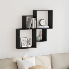 Armario de pared Negro Roble 80x15x78,5 cm Madera de ingeniería de , Estantes y estanterías - Ref: Foro24-862654, Precio: 39,...