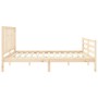 Estructura de cama con cabecero madera maciza 200x200 cm de vidaXL, Camas y somieres - Ref: Foro24-3193876, Precio: 139,26 €,...