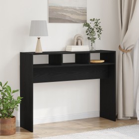 Mesa Consola Negra de Roble 105x30x80 cm de Madera Ingenierizada de , Mesas auxiliares - Ref: Foro24-862660, Precio: 60,86 €,...