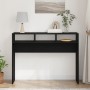 Mesa Consola Negra de Roble 105x30x80 cm de Madera Ingenierizada de , Mesas auxiliares - Ref: Foro24-862660, Precio: 60,86 €,...