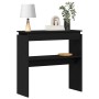 Mesa Consola Negra Roble 80x30x80 cm Madera Ingenierizada de , Mesas auxiliares - Ref: Foro24-862661, Precio: 52,51 €, Descue...