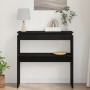 Mesa Consola Negra Roble 80x30x80 cm Madera Ingenierizada de , Mesas auxiliares - Ref: Foro24-862661, Precio: 52,51 €, Descue...