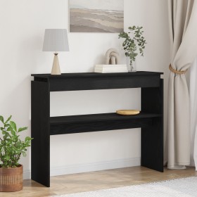 Mesa Consola Negra de Roble 80x30x102 cm de Madera Compensada de , Mesas auxiliares - Ref: Foro24-862662, Precio: 58,46 €, De...