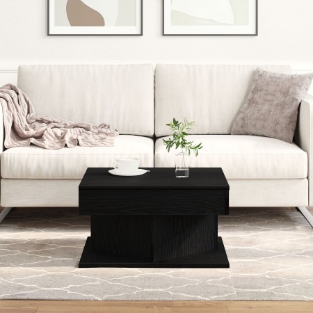 Mesa de café Negra de roble 57x57x30 cm de madera ingenida de , Mesas de centro - Ref: Foro24-862665, Precio: 59,46 €, Descue...