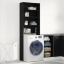 Armario para Lavadora Roble Negro 64x24x190 cm Madera Técnica de , Accesorios para lavadoras y secadoras - Ref: Foro24-862668...