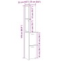 Armario de baño Negro Roble 25x25x170 cm Madera de Ingeniera de , Muebles de baño - Ref: Foro24-862669, Precio: 75,26 €, Desc...