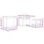 Mesas Nido  3 pcs de Madera Ingenierizada de Roble Negro | Foro24.es | Tu tienda online para hogar, jardín y más Foro24.es