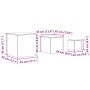 Conjunto de Mesas Laterales Apilables de 3 Piezas de Madera Ingenierada en Negro de , Mesas auxiliares - Ref: Foro24-862676, ...
