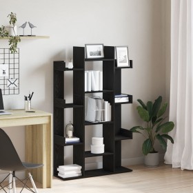 Estante Roble Negro 86x25.5x140 cm Madera de , Librerías y estanterías - Ref: Foro24-862680, Precio: 86,03 €, Descuento: -5%%