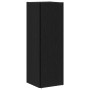 Gabinete Esquinero Negro Roble 33x33x100 cm Madera Elaborada de , Taquillas y armarios de almacenamiento - Ref: Foro24-862691...