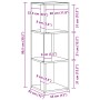 Gabinete Esquinero Negro Roble 33x33x100 cm Madera Elaborada de , Taquillas y armarios de almacenamiento - Ref: Foro24-862691...