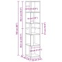 Gabinete Esquinero Negro Roble 33x33x164,5 cm Madera de , Taquillas y armarios de almacenamiento - Ref: Foro24-862693, Precio...