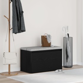 Banco de Hall Negro Roble 80x40x45 cm Madera Elaborada de , Bancos para recibidores y almacenamiento - Ref: Foro24-862701, Pr...