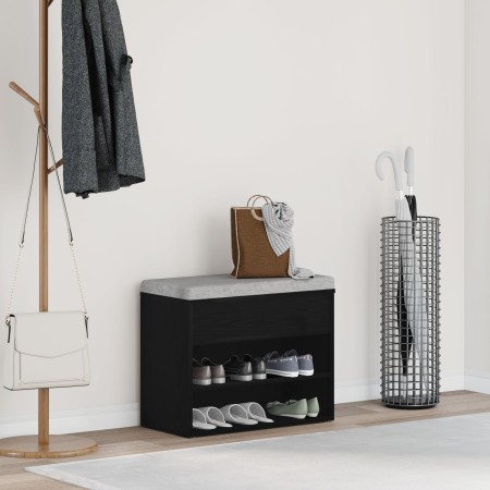 Banco de entrada Negro Roble 60x30x45 cm Madera de , Zapateros y organizadores de calzado - Ref: Foro24-862702, Precio: 62,18...