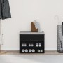 Banco de entrada Negro Roble 60x30x45 cm Madera de , Zapateros y organizadores de calzado - Ref: Foro24-862702, Precio: 62,18...