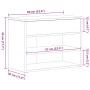Banco de entrada Negro Roble 60x30x45 cm Madera de , Zapateros y organizadores de calzado - Ref: Foro24-862702, Precio: 62,18...