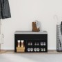 Banco Hall Negro Roble 60x30x45 cm Madera Compuesta de , Zapateros y organizadores de calzado - Ref: Foro24-862703, Precio: 6...