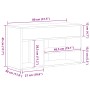 Banco Hall Negro Roble 60x30x45 cm Madera Compuesta de , Zapateros y organizadores de calzado - Ref: Foro24-862703, Precio: 6...