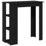 Mesa de Bar con Estante - Roble Negro, 102x50x103.5 cm, Hecha de Madera Ingenierizada de , Mesas de cocina y de comedor - Ref...