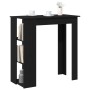 Mesa de Bar con Estante - Roble Negro, 102x50x103.5 cm, Hecha de Madera Ingenierizada de , Mesas de cocina y de comedor - Ref...